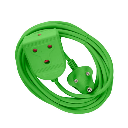 ELECTRICMATE GREEN MEDIUM DUTY 5M EXTENSION LEADS 10AMP