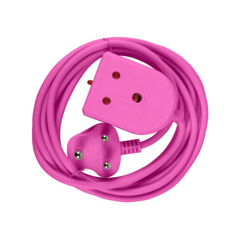 ELECTRICMATE PINK MEDIUM DUTY 3M EXTENSION LEADS 16AMP